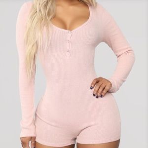 Pink Fashion Nova PJ Romper